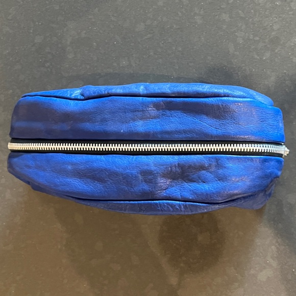 VINTAGE HAND MADE Nautical Studded Leather & Silk Toiletry Bag - Picture 4 of 11